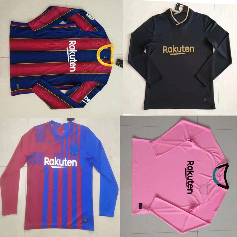 

Long sleeve soccer jersey MESSI BARCA FC 20 21 22 ANSU FATI 2021 2022 home GRIEZMANN F.DE JONG COUNTINHO DEST SERGIO Away jerseys football shirt, 2020;home