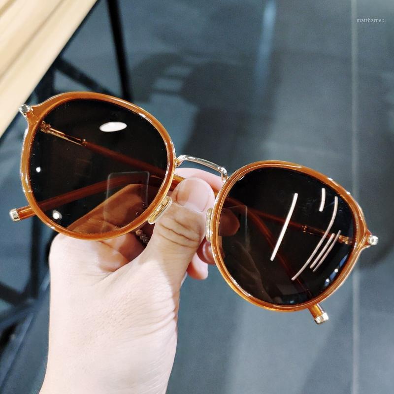 

Sunglasses 2021 Retro Round Frame Women's Can Be Matched With Lens