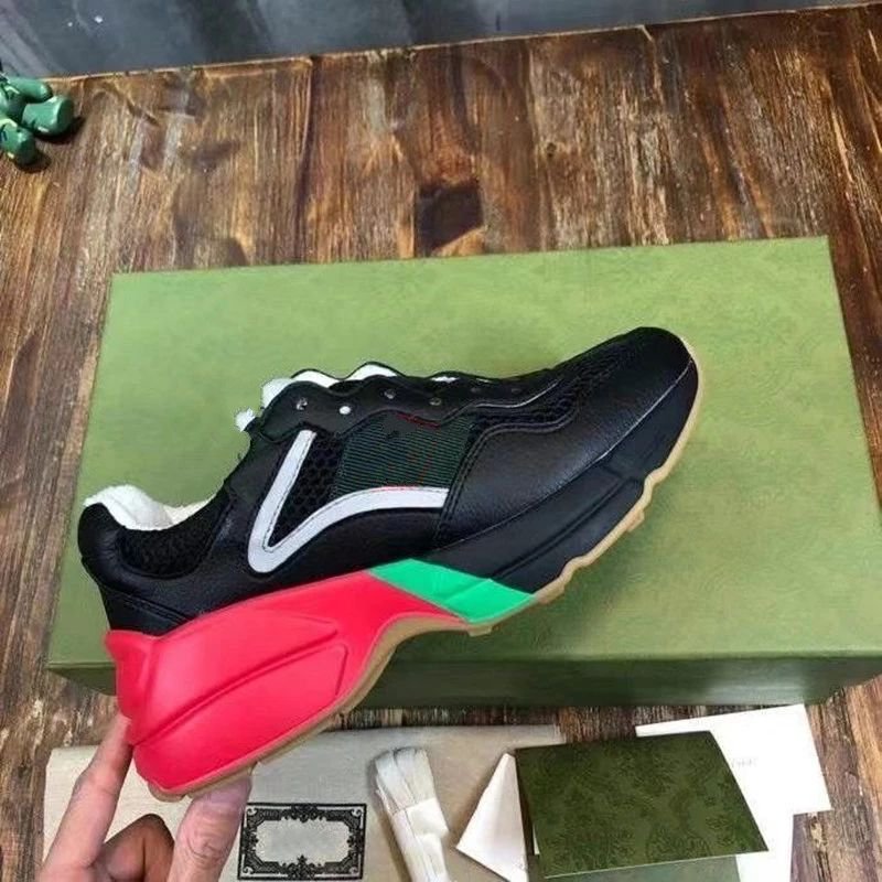 

2021 Casual Shoes Dad Sneaker Paris Fashion Designer Men and Women Shoe Platform Sports Strawberry Wave Mouth Tiger Web Print mkjjj0001