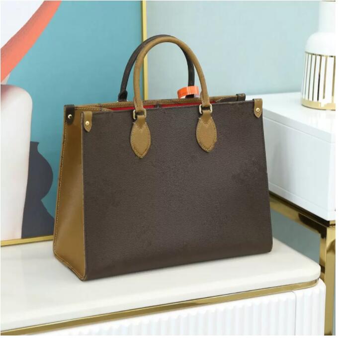 

M45321 Onthego tote luxury designer shoulder bag clutch handbag leather shopping package evening bag Reverse handbags messenger packages, Customize