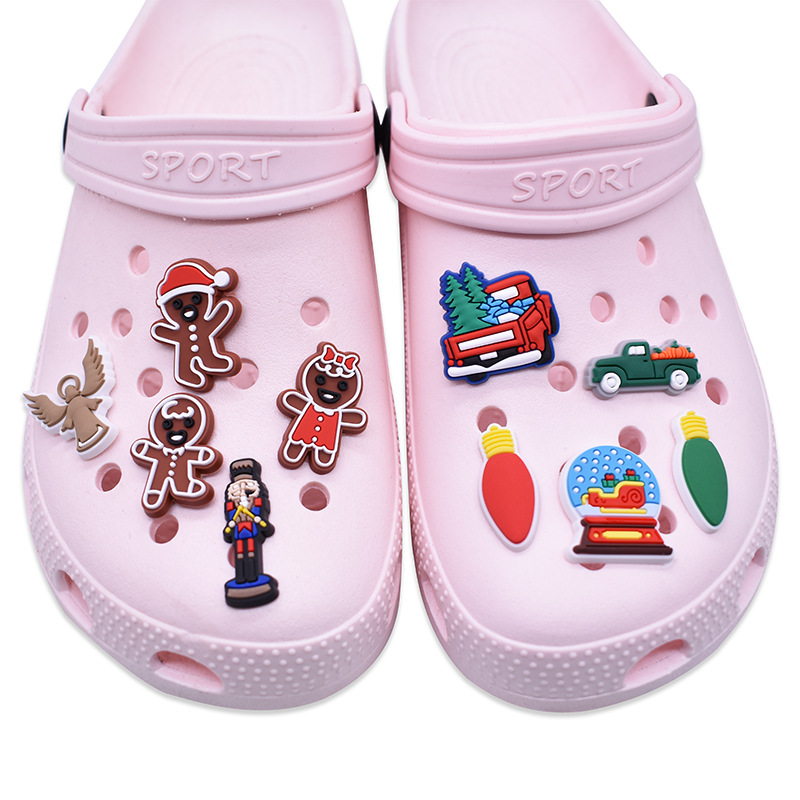 

Pvc Chritmas Shoe Charms Decoration Buckle Jibitz for Croc Charms Clog Accessories Decor Buttons Gifts