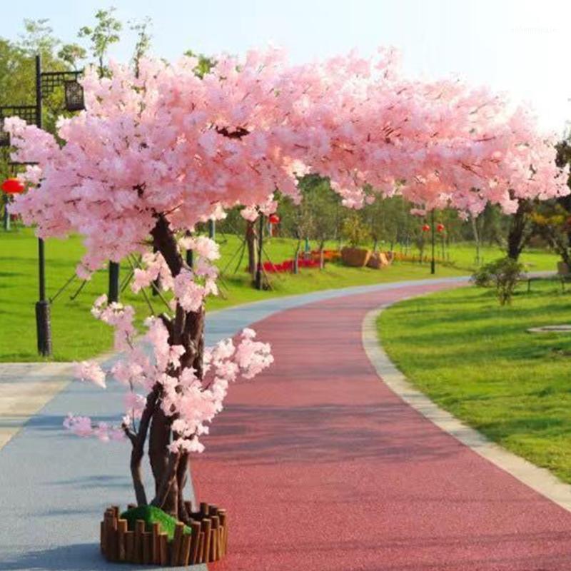 

Decorative Flowers & Wreaths Artificial Cherry Tree Landing Simulation Flower Ornaments Large Peach El Wedding Decoration Home, A2