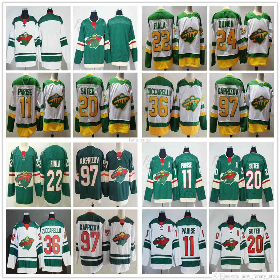 

2020 2021 New Reverse Retro Minnesota Wild Zach Parise Ryan Suter Mats Zuccarello Kevin Fiala Matt Dumba Kirill Kaprizov Ice Hockey Jerseys, Black;red
