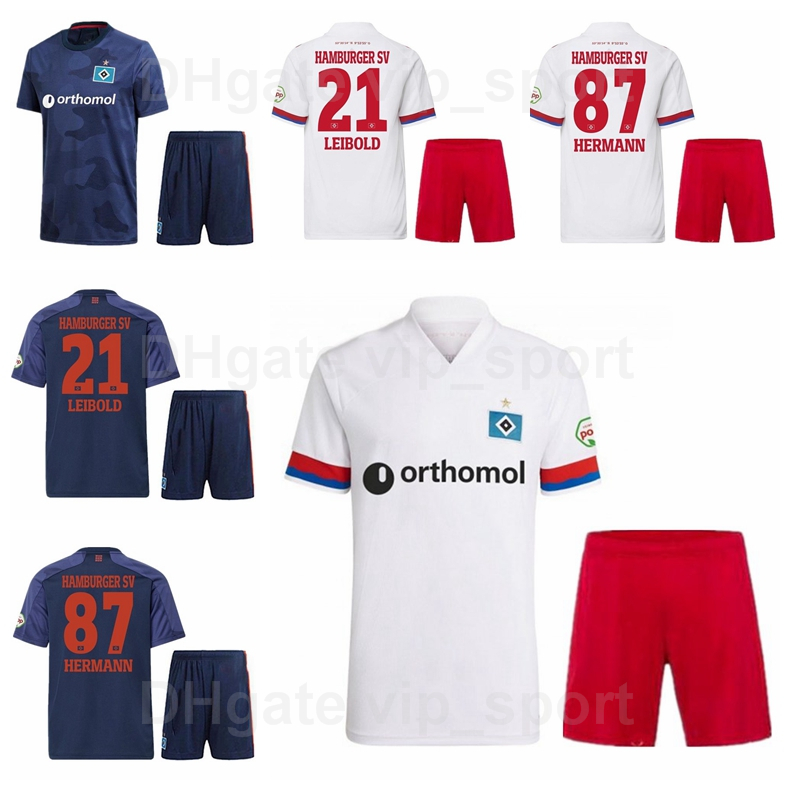 

2021-22 Soccer Hamburger SV 10 Sonny Kittel Jersey Set 19 Manuel Wintzheimer 14 Aaron Hunt 9 Simon Terodde Football Shirt Kits Custom Name, Black