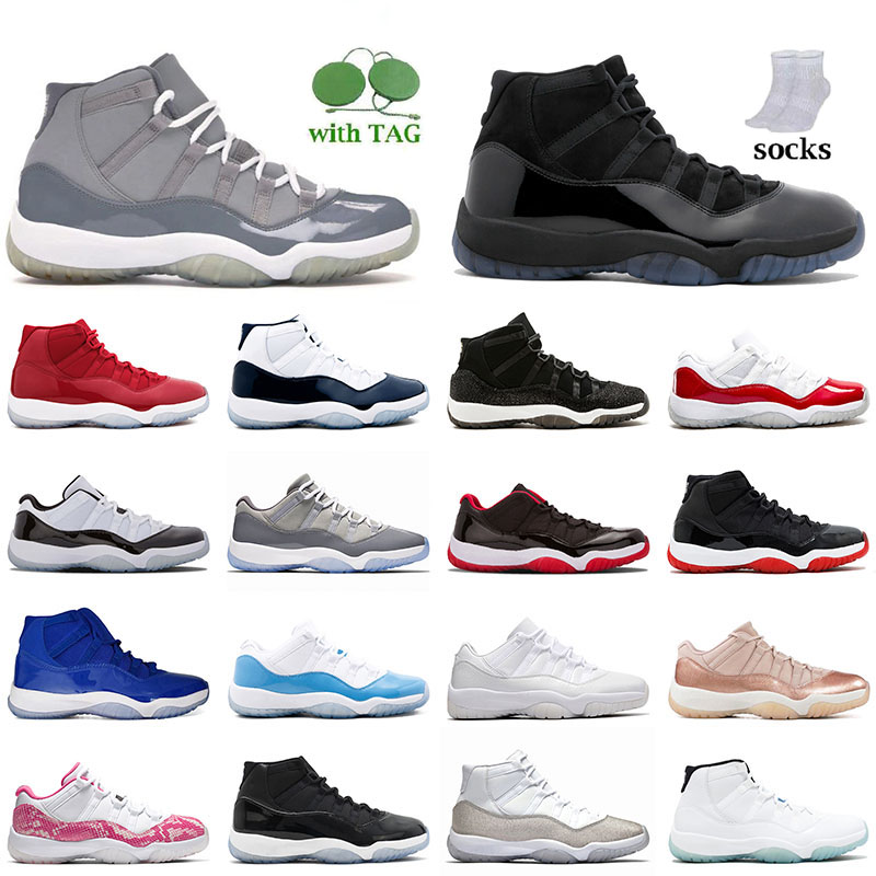 

2022 Jumpman 11 11s High OG Men Women Basketball Shoes Triple Black Low Cool Wolf Grey University Legend Blue Yellow Snake Green Jumpman11s Sport Sneaker Trainer 36-47, B27 40-47