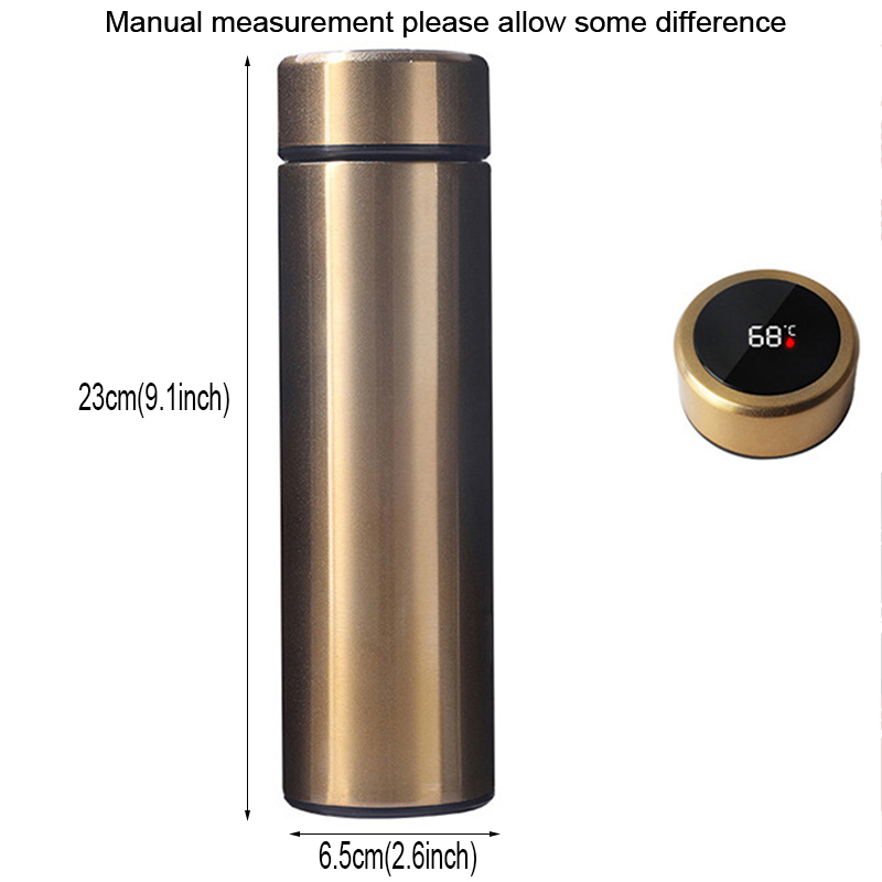 

Waterproof Lid Stainless Steel Intelligent Thermos Cup Water Bottle Temperature Display Vacuum Portable LED Screen Soup sea ship GWE7834