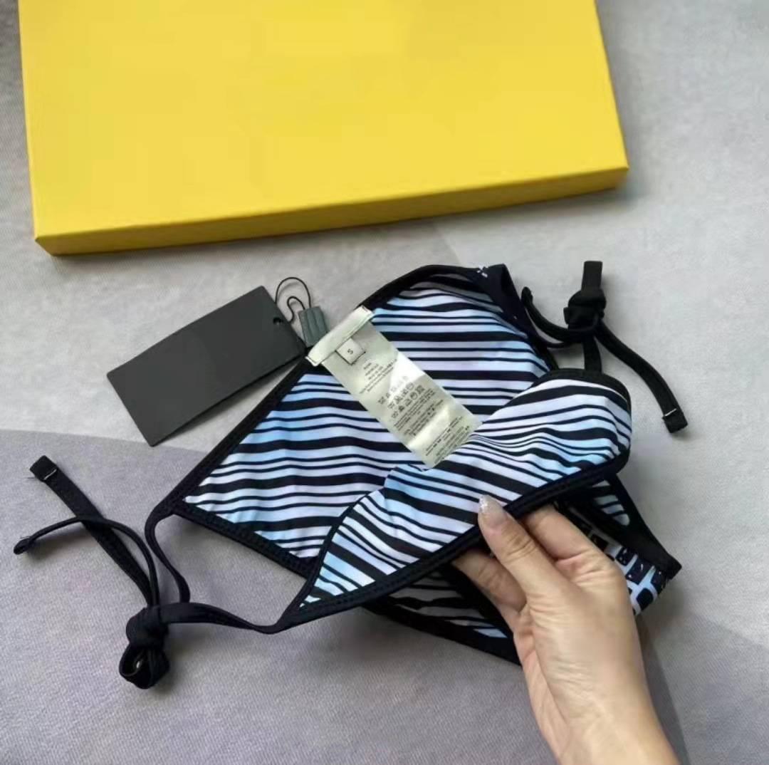 

2022 design sexy swimsuit, printed strappy bikini lace split swimsuit, Sky blue