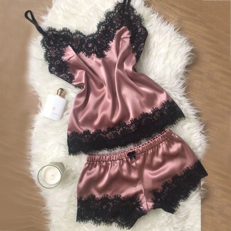 Silk Pajamas Like Nightgown Large Size Home Underwear Nightdress-image-702732753