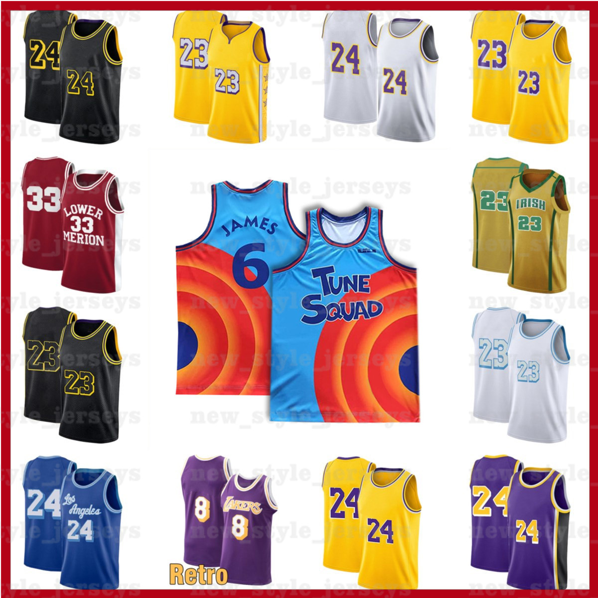 

NCAA Men Anthony Kyle Davis Kuzma LeBron Bryant James Los Men Jersey Angeles Lakers Blcak City Basketball Jerseys Harrell z2, Black;red