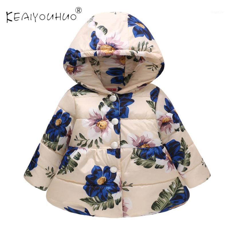 

Jackets 2021 Flower Printing Baby Clothes Long Sleeve Childrens Jacket Hoodies Cotton Coat Fashion For Girls 2-5 Tears Old, Blue;gray