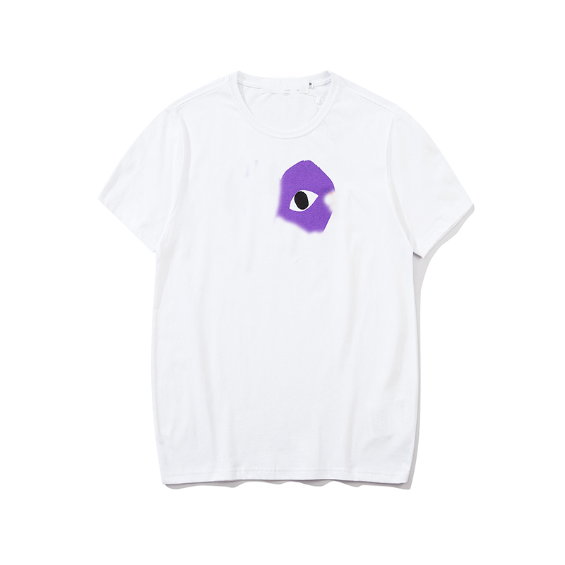 

t shirtSummer play short-sleeved Kawakyu embroidered love cotton round neck Baoling men and women couples girlfriends dress tide brand T-shirt, White;black