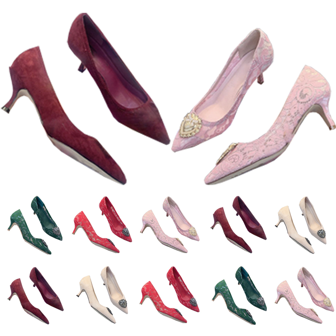 

Women Dress Shoes Red Bottom High Heels Womens Luxurys Designers Genuine Leather Pumps Lady Sandals Wedding Bottoms with Box 7412, #3803