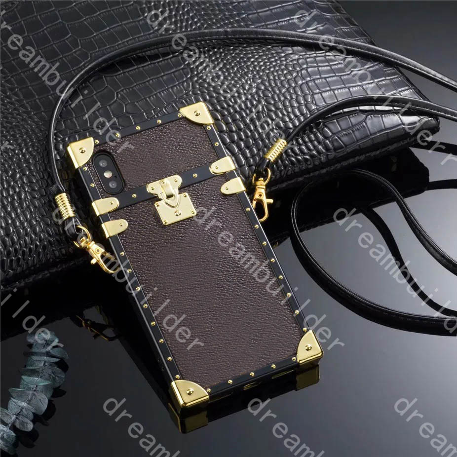 

high quality fashion Phone cases for iPhone 12 pro max 11 7 8 plus X XS XR XSMAX PU leather case designer shell cardholder With lanyard, #7 black big flower