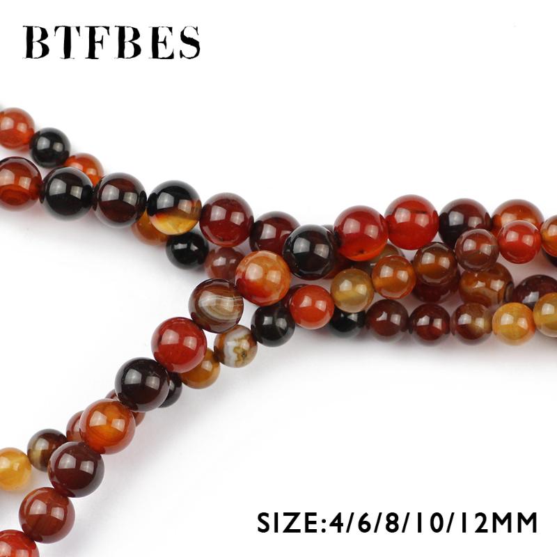 

Other BTFBES Translucent Natural Stone Dream Carnelian Round Loose Bead Ball For Jewelry Bracelet Making Accessories DIY 4/6/8/10/12MM