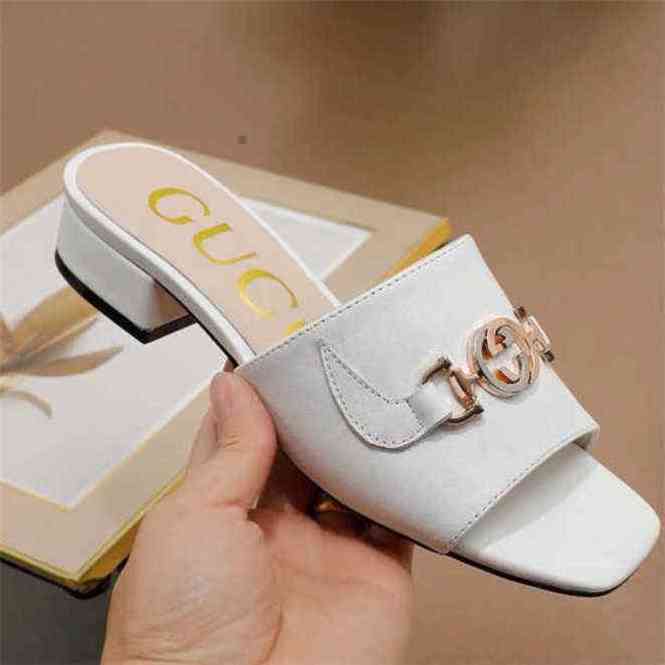 

luxury italy designer brand slippers super great quality with full package for women gift present lady birthday wedding sandals shoes heels, Black