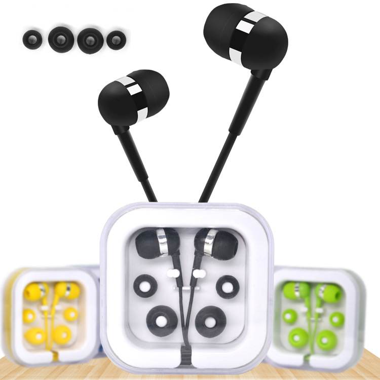 

Crystal Box Colorful 3.5mm Earphones High Stereo Headphone In Ear Headset for iphone 5 6 Smartphone