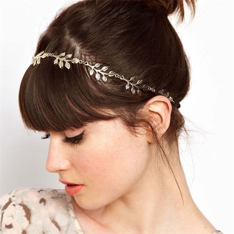 

simple headwear Hot selling fashion six trend smooth leaf elastic hair band