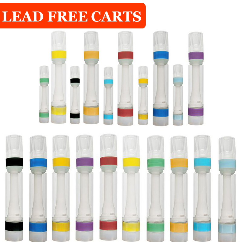 

Full Ceramic Vape Cartridge D8 Empty Vapes Pen 510 Thread Atomizer 0.8ML 1ML Lead Free Glass Thick Oil Vaporizer E-cigarette Vaporizers