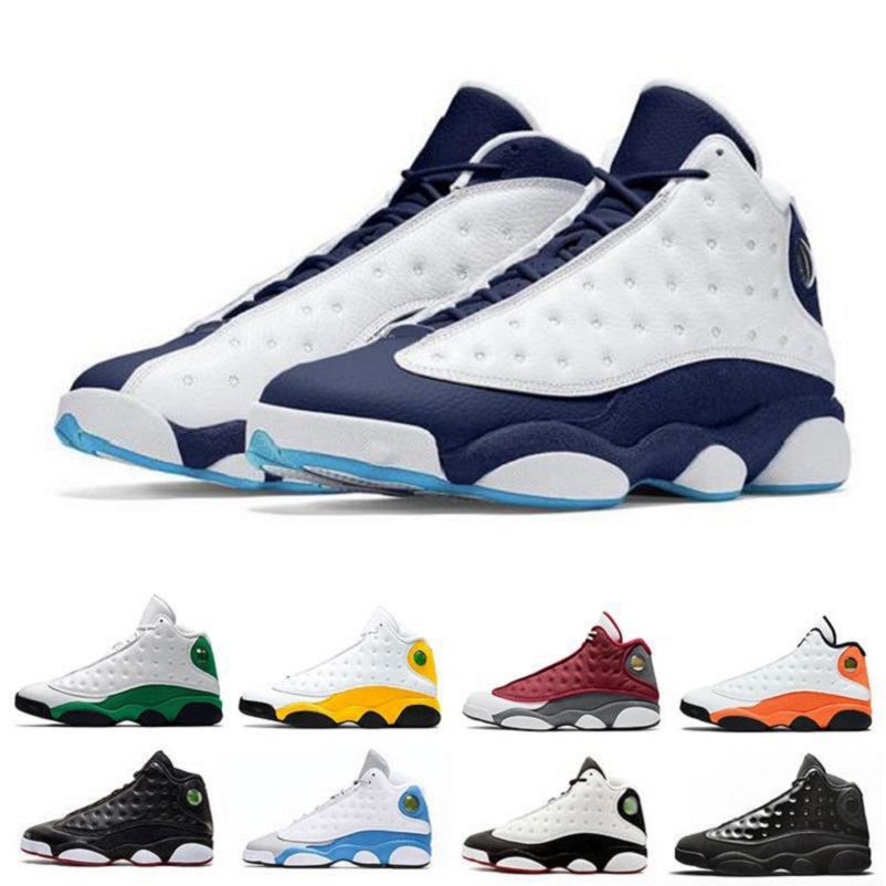 

2021 Jumpman 13 Red flint Dark Powder Blue 13s mens basketball shoes Chicago Del Sol bred Starfish Gold Glitter Court Purple men outdoor trainers sports sneakers 7-13, Pay for box