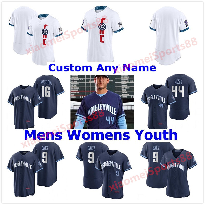 

Cubs Wrigleyville Chicago Javier Baez 2021 All-Star Game Jersey Anthony Rizzo Kris Bryant Pederson Willson Contreras Craig Kimbrel Chafin Wi, Blue;black