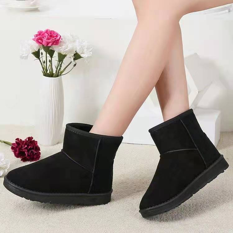 

ugly shoes Australian boots women ug winter warm furry satin snow boot ankle booties fur leather outdoors Bowtie shoe Eur36-41 US5-US10, Black