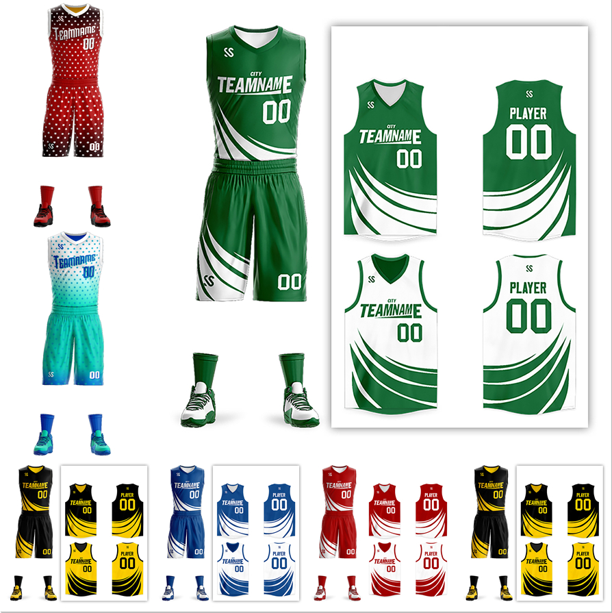 

Wholesale Men's Tracksuits basketball design jersey,sublimation basketball uniform to create your basketball team Custom logo, Sm1907001-2 as pic