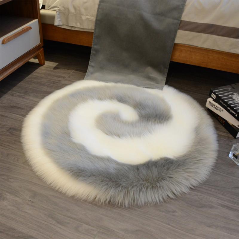

Carpets Light Luxury Style Cute Cartoon Long Hair Carpet Living Room Bedroom Children's Non-Slip Mat, Color 1
