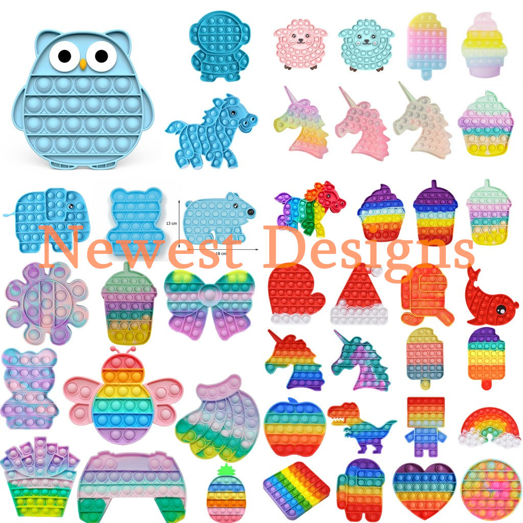 

US Stock Fidget Toys Push It Bubble Antistress Toys Anti-stress Soft Sensory Gifts Reusable Squeeze Gifts Stress Reliever Interactive Board Games