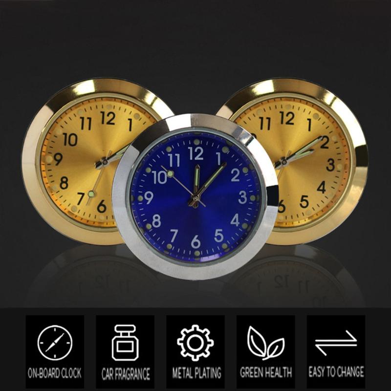 

Wristwatches Shellhard Car Clock Luminous Mini Automobiles Internal Stick-On Digital Watch Quartz Clocks Automotive Styling Accessories Gift, Blue