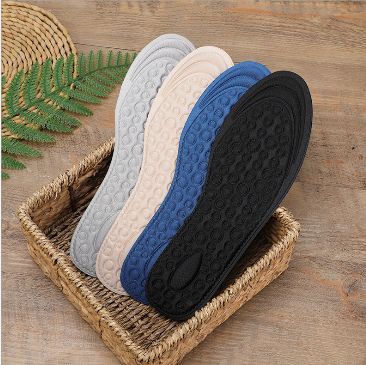 

men's vigorously cotton shoes sweat-absorbent breathable massage arch support sports insole, White;pink
