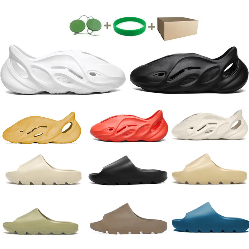 

Slippers Newest Foam Runner Men Women Sandals MX Sand Grey Moon Grey Cream Clay Ararat Mineral Blue Ochre Triple White Outdoor Sneakers, #10