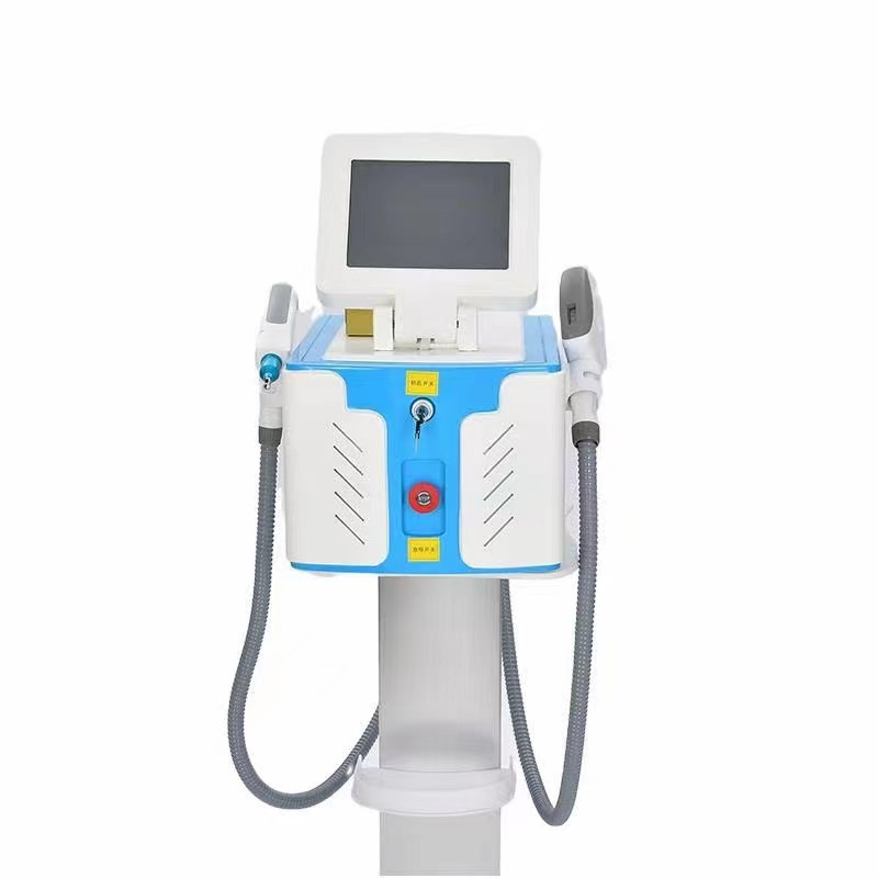 

2 in 1 OPT+Nd Yag Laser Machine skin rejuvenation Ance Hair removal super Equipment, Black