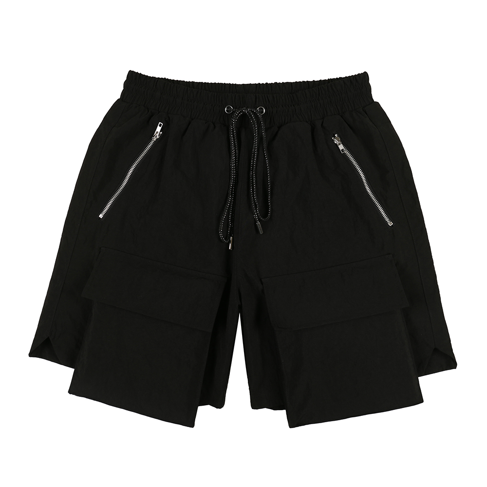 

Summer Outdoor Cotton Shorts Women Men Casual High Street tactics tactical Pocket Running Middle Pants Zipper Jogging Joggers, White;black