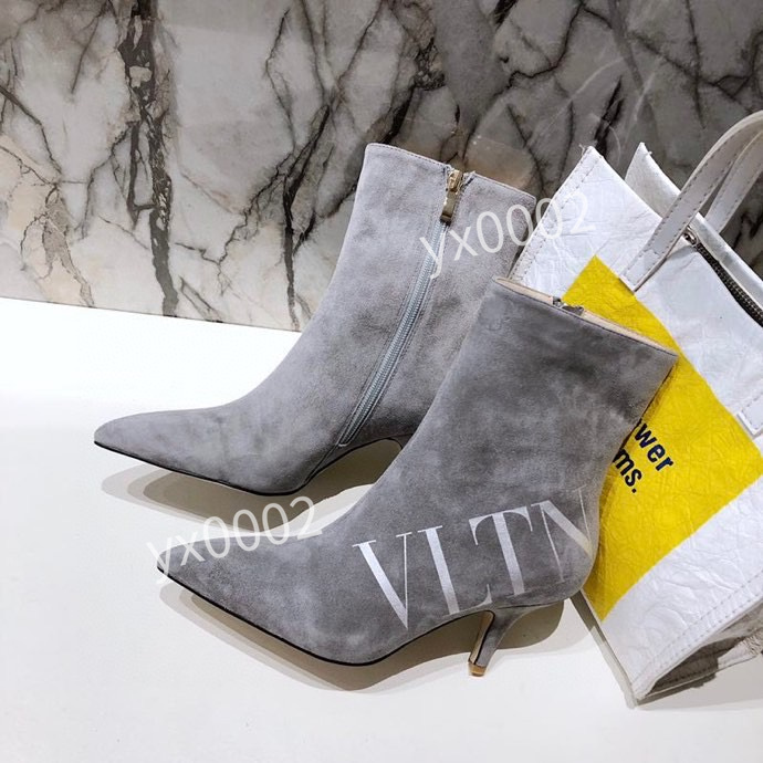 

Luxury Leather Spikes Pointed Toes Womens Ankle Boots Fashion Designer Sexy Ladies Red Bottom High Heels Shoes Pumps 35-41, 02