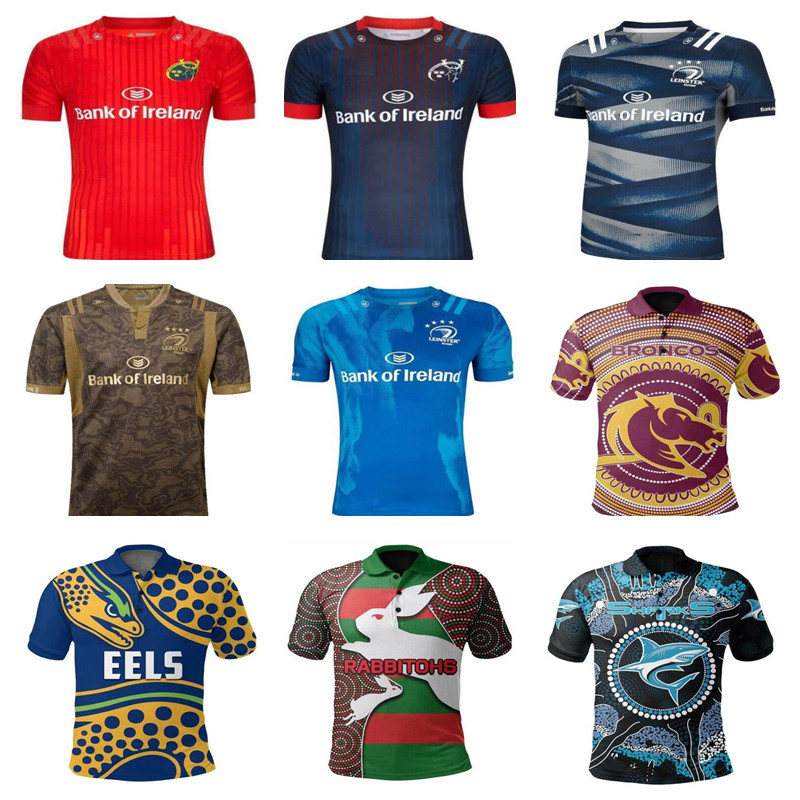 

Leinster rugby jersey 20 21 Munster soccer jerseys 2021 home away men Rugby-Trikots size S-5XL, Black;gray