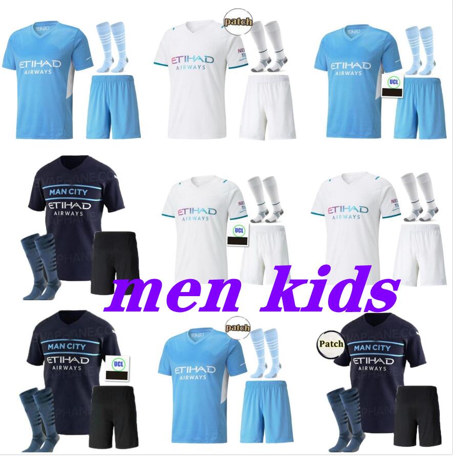 

adult kit man 21 22 city FODEN soccer jerseys 2021 2022 STERLING football shirt manchester Home Away third DE BRUYNE GESUS BERNARDO MAHREZ FERRAN men kids kits, Multi