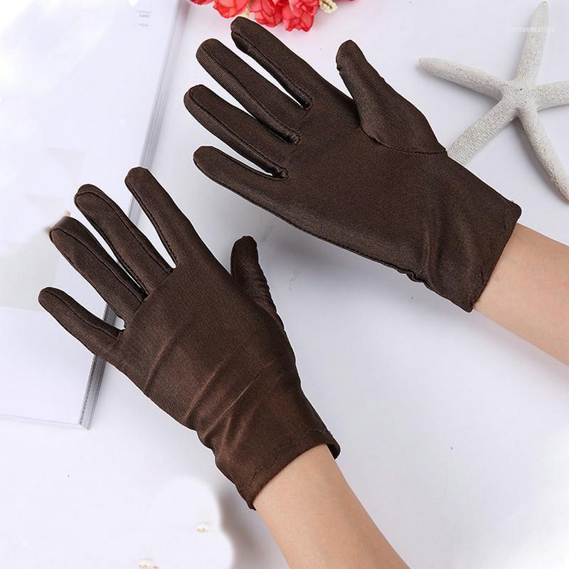 

Five Fingers Gloves 1pc Unisex Summer Silk High Elastic Spandex Car Show Etiquette Sunscreen Cotton Thin Work Colorful Driver Gloves1