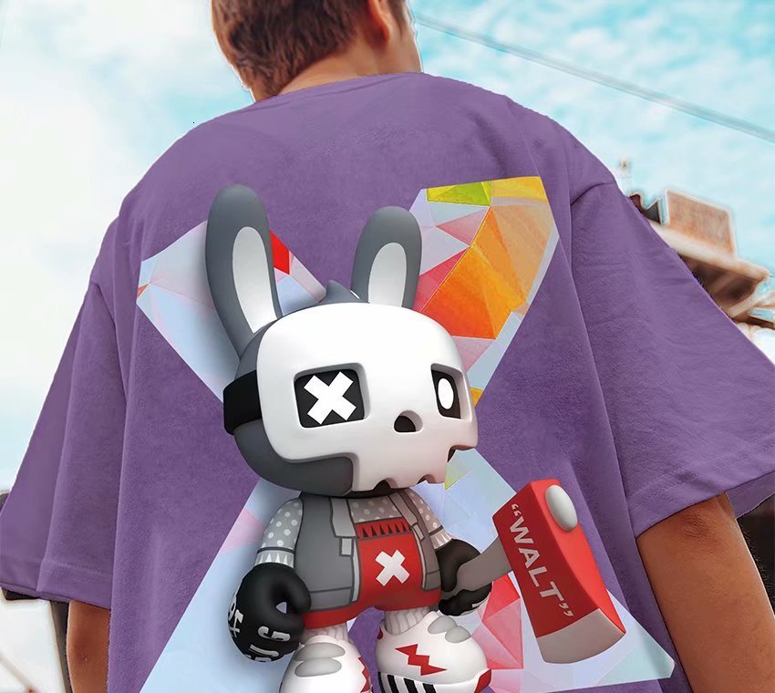 

t shirt street hip hop fashion brand three dimensional printing short sleeve for men, White;black