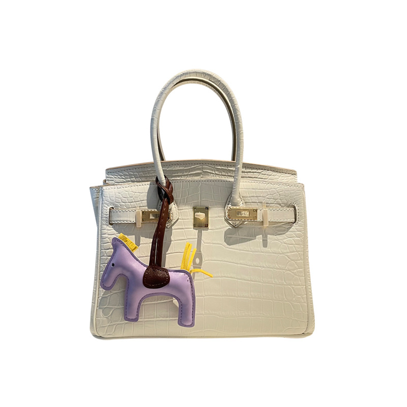 

High Quality Genuine Leather Womens Bags handbags 2021 Spring and Summer Upgraded Crocodile Pattern Bag White High-Grade Handbag, Upgraded white (20cm)