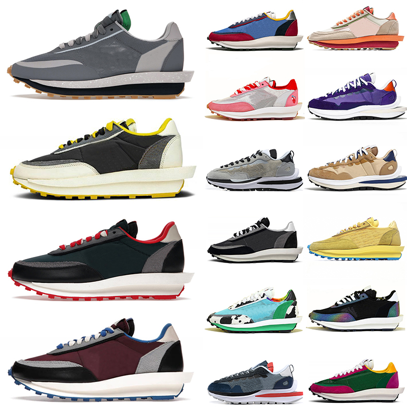 

Undercover x Sacais LDWaffle Mens Women Running Shoes LD Waffle Pegasus Bright Citron Sail Black Gum University Red Trainers Sneakers Sports, A#39 white grey 36-45