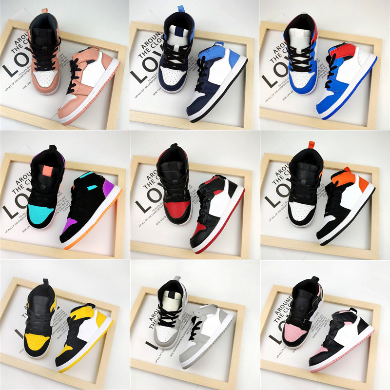

Infants Toddler Multi-Color Basketball Shoes 1S Kid Sneaker Game Royal Scotts Obsidian Chicago Bred Sneakers Boy Girl Melody Mid Tie-Dye Kids Shoes 26-35 9C-3Y, With box