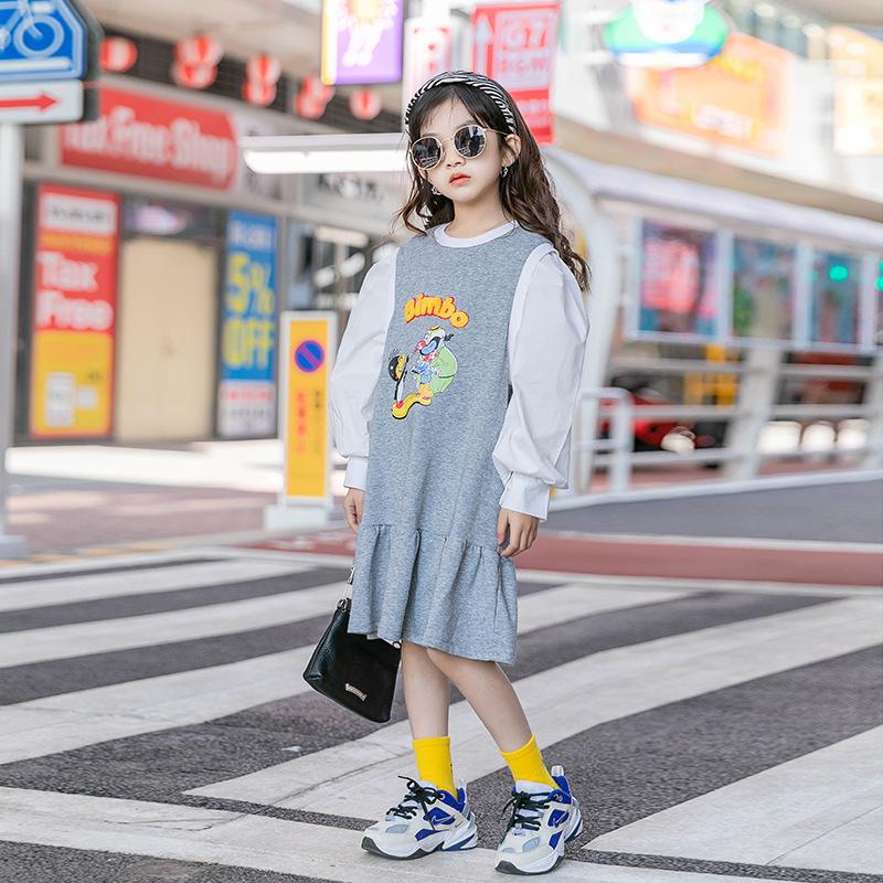 

Girls Dress 2021 Spring Style Children Long Sleeve Mini Dresses Kids Clothes Prinsessenjurken Meisjes Girl's, Red;yellow