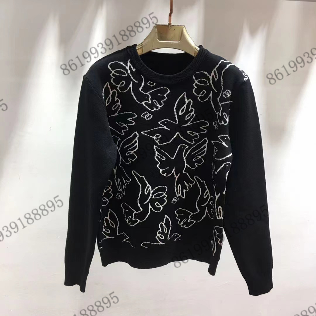 

black autumn luxury womens Sweaters pullover clothing knitting cardigan double F jacket high-end designer female christmas sweater for women size SML winter coat, 07