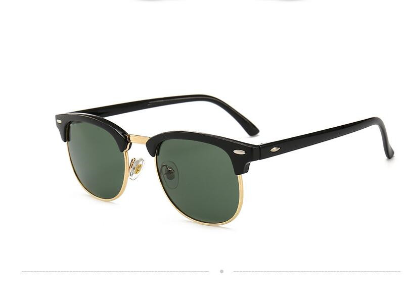 

2022 Classic designer Sunglasses metal frame glass lens pilot Men Women Vintage Design protection UV400 Oculos de sol masculino, White;black