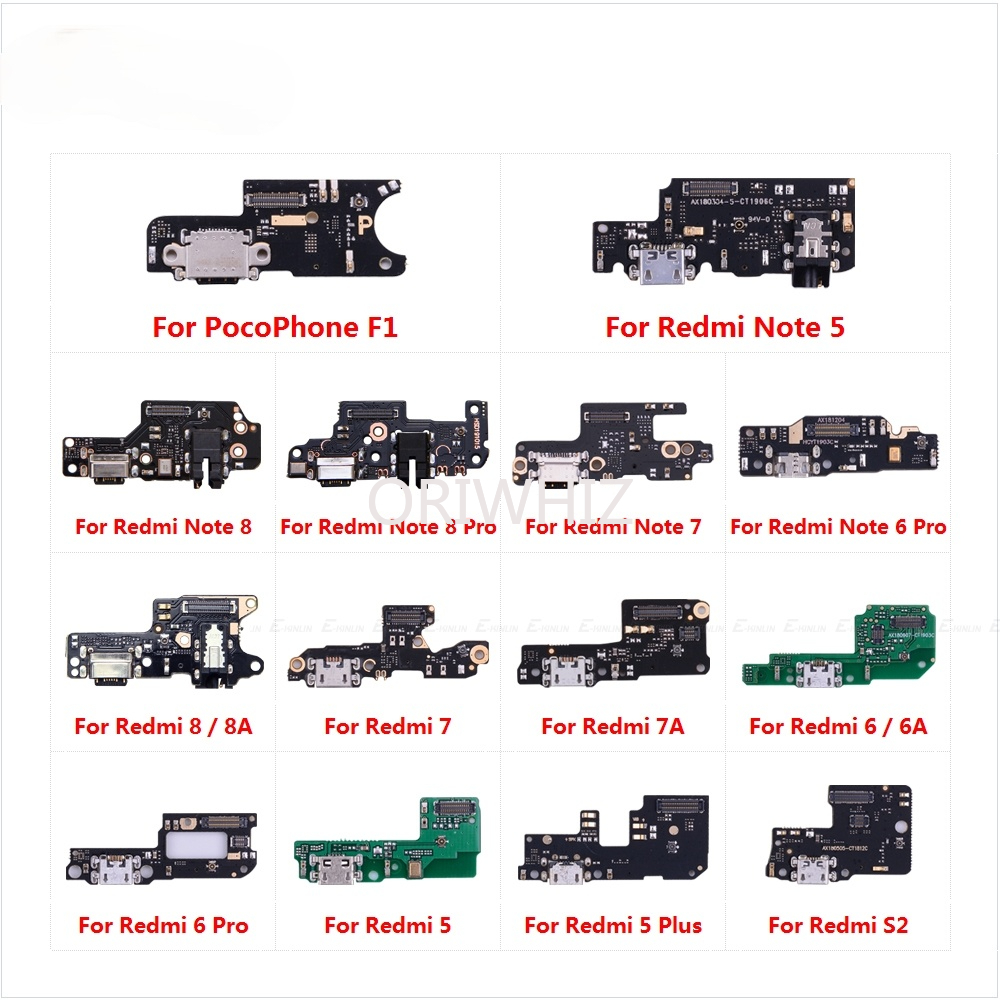 

Charging Port Connector Board Parts Flex Cable Microphone Mic For XiaoMi PocoPhone F1 Redmi Note 8 8T 7 6 5 Pro Plus 8A 7A 6A S2