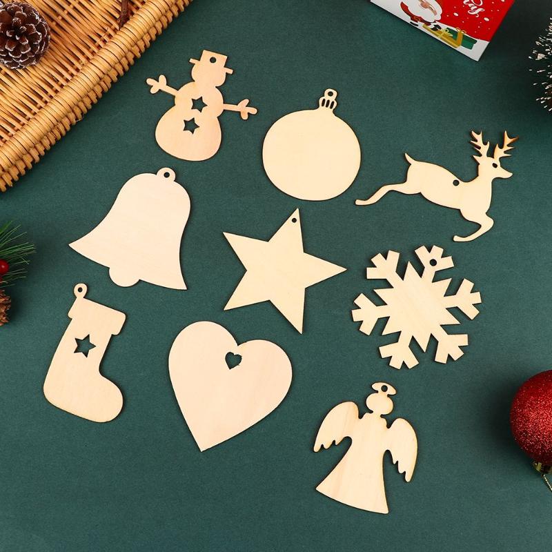

Christmas Decorations 10 Pcs Wooden Tags Decoration For Home Year Balls Decor Art Crafts Ornaments Diy Scrapbooking Party 2022