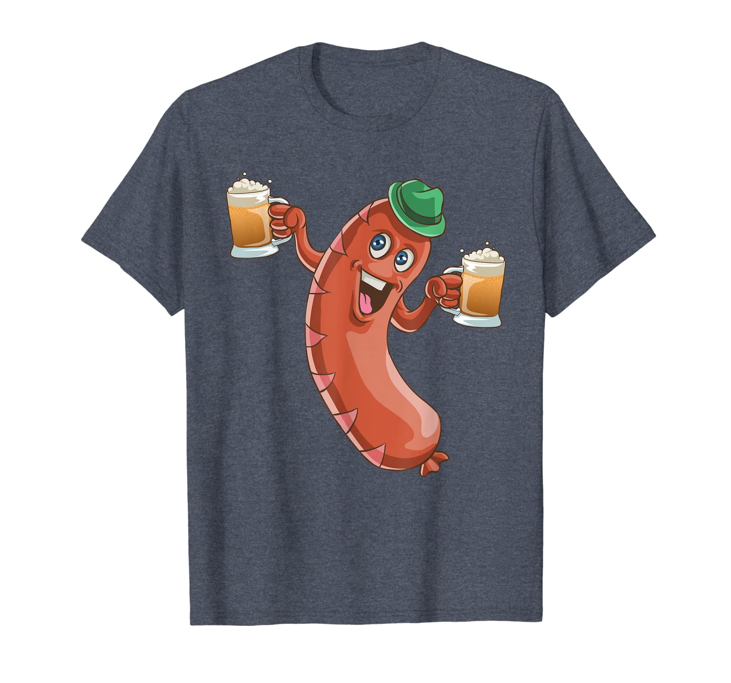 

oktoberfest sausage shirt germany lederhosen bier beer gift, White;black