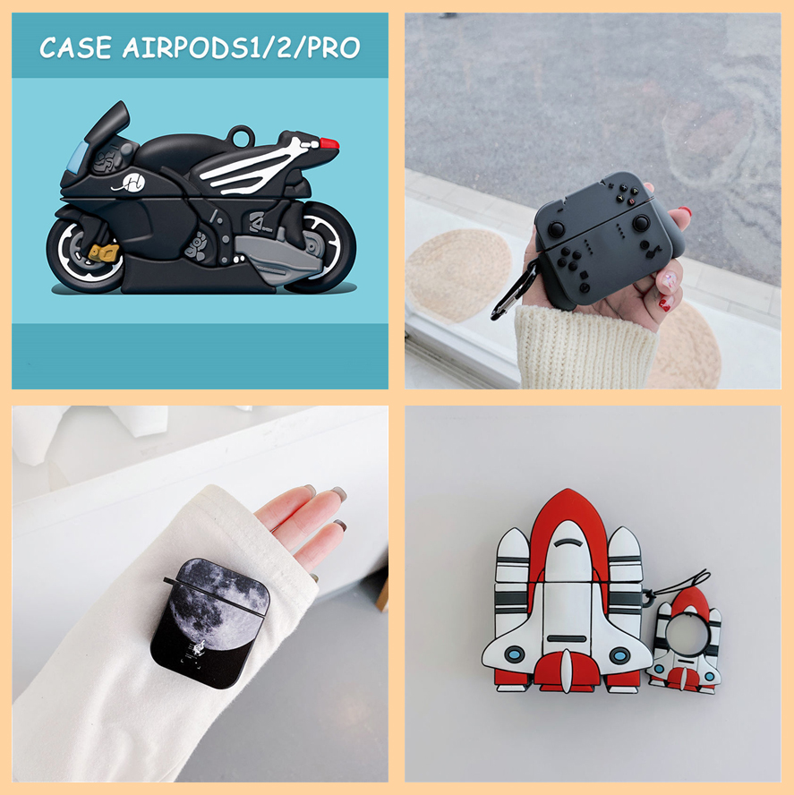 

Luxurys 2021 designers mens and womens airpod classic Space rocket recreational machines Motorcycle wireless headset case airpods 1 2 Pro 3 high quality good nice
