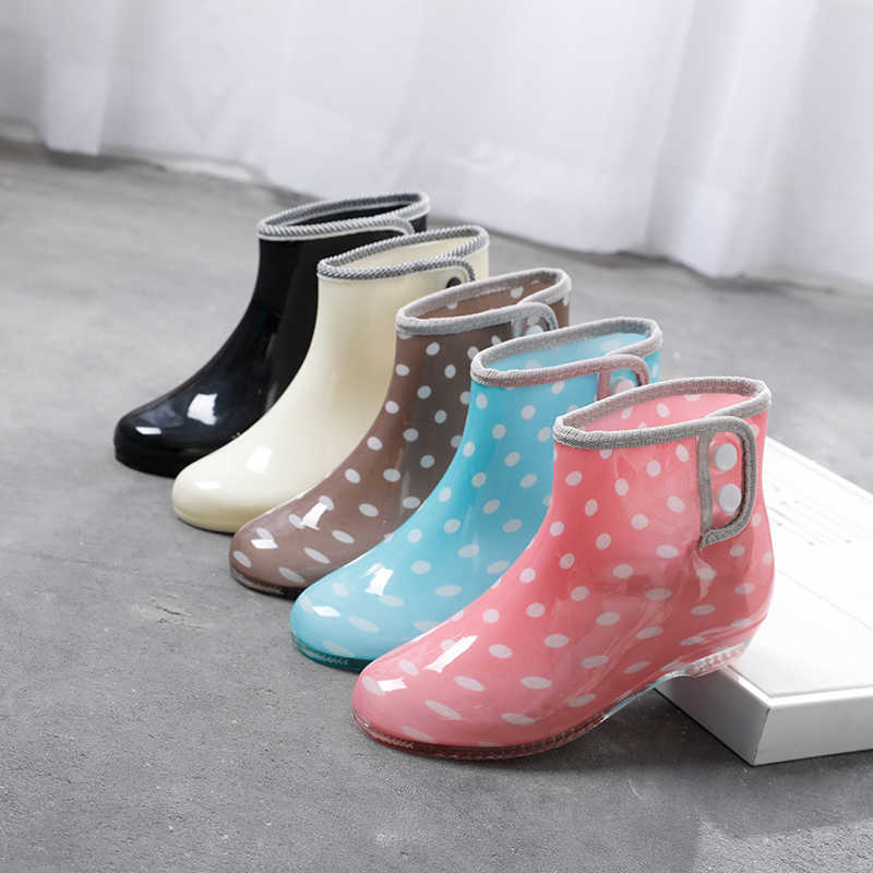 

TopSelling Rain Boot Women Plush Winter Wedge Ankle Galoshes Women's Waterproof Rubber Ladies Footwear Female Autumn Shoes 40 Paris Designer, Black