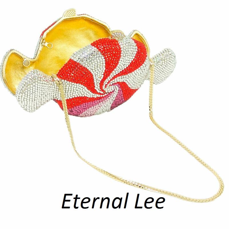 

Evening Bags ETERNAL LEE Multicolored Candy Clutch Women Crystal Bag Cocktail Handbag Purse Summer Shoulder